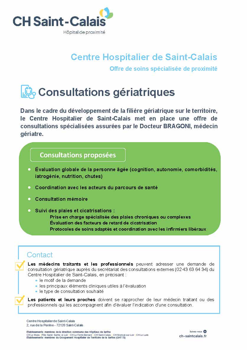 Affiche Consultation gériatrique CH Saint_Calais