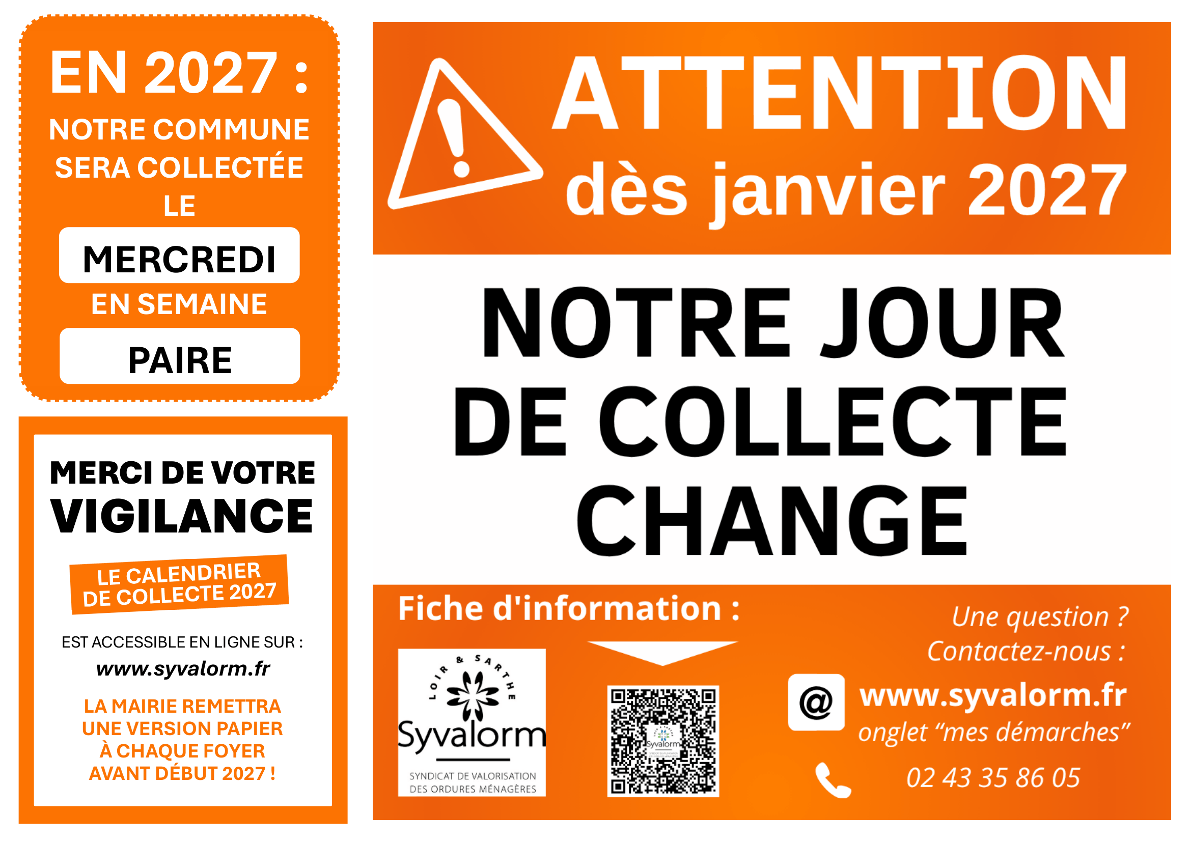 Affiche chgt jour collecte 2027 - BLEU FONCE - mercredi S paire-1